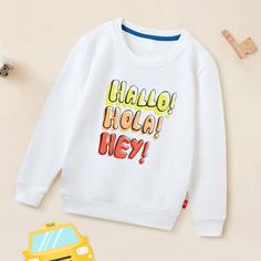 Лозунг Повседневный Толстовки для девочек Shein