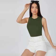 Однотонное боди Shein