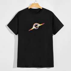 Мужская футболка с коротким рукавом с графическим принтом Shein