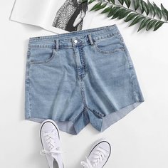 Джинсовые шорты размера плюс Shein