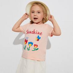 Топ с оригинальным принтом для девочек Shein