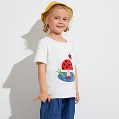 Топ с оригинальным принтом для девочек Shein