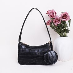 Сумка-багет с кошельком и крокодиловым узором Shein