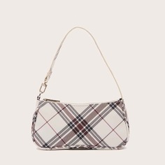 Сумка-багет в клетку Shein