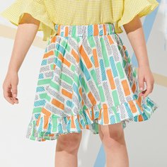 Юбка с принтом для девочек Shein