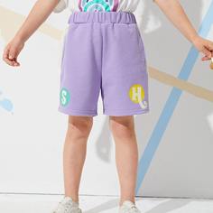 Шорты с текстовым принтом для девочек Shein