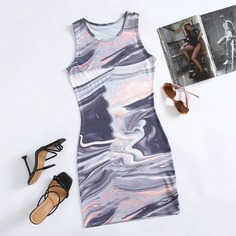 Облегающее платье размера плюс без рукавов Shein