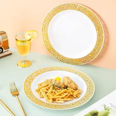 2шт круглая тарелка для закусок Shein