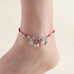 Плетеный ножной браслет с колокольчиком Shein