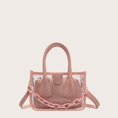 Прозрачная двойная сумка для девочек Shein