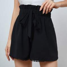 узел Одноцветный Повседневный Шорты Shein