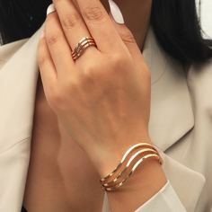 Однотонный браслет и кольцо Shein