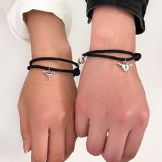 2шт браслет с сердечком Shein