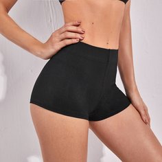 Одноцветный Спортивные шорты Shein