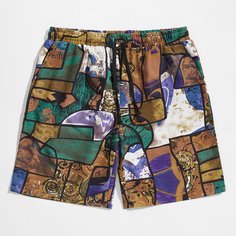 Мужские шорты на кулиске с принтом Shein