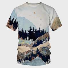 Мужская футболка с оригинальным принтом Shein