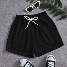 Шорты размера плюс с узлом Shein