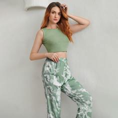 Майка и брюки с принтом тай дай Shein