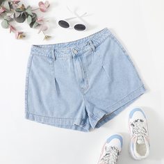 Джинсовые шорты размера плюс Shein