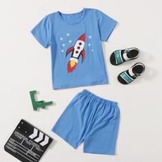 Топ и шорты для мальчиков Shein