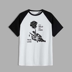 Цветочный Вечеринка Мужские футболки Shein