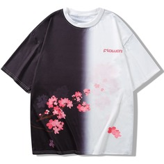 Цветочный Повседневный Мужские футболки Shein