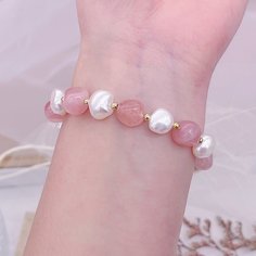 Натуральный жемчуг Изысканные браслеты Shein