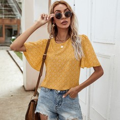 цветочный Бохо Блузы Shein