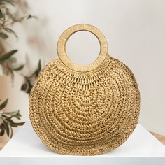 Соломенная круглая сумка Shein