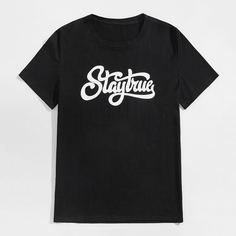 Мужская футболка с текстовым принтом Shein