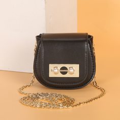 На цепочке с жемчугом Одноцветный Модный Сумка через плечо Shein