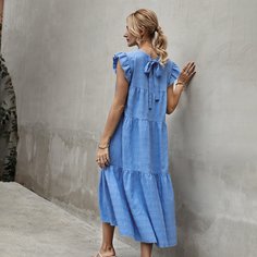 Однотонное платье Shein