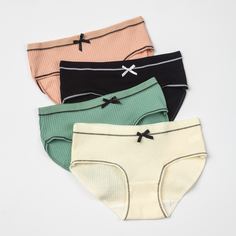 4шт трусики с бантом для девочек Shein