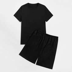 Мужская футболка с тропическим принтом и шорты Shein
