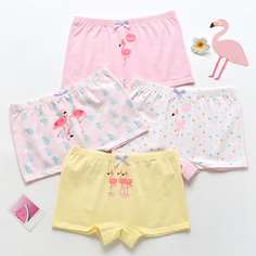 с бантом Фламинго Нижнее белье для девочек Shein