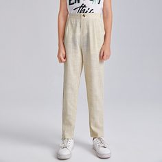 Однотонные брюки для мальчиков Shein