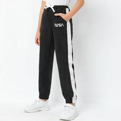 Брюки с тестовым рисунком для мальчиков Shein