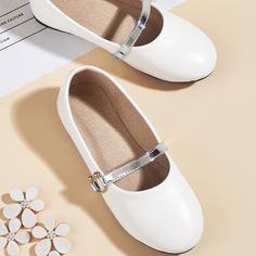 Одноцветный Детские балетки Shein