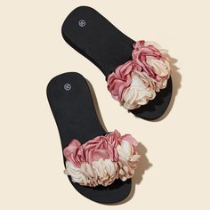 Шлепанцы с цветочным декором для девочек Shein