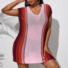 Накидка размера плюс с разрезом Shein