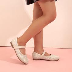 переплетенные ремешки со стразами Одноцветный Детские балетки Shein