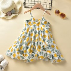 Фрукты и овощи Бохо Платья для девочек Shein