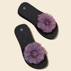 Шлепанцы с цветочным декором для девочек Shein