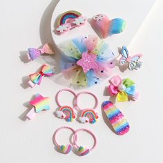 30шт аксессуары для волос с бантом и звездой для девочек Shein