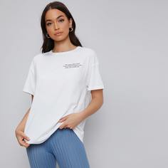 Лозунг Повседневный Футболки Shein