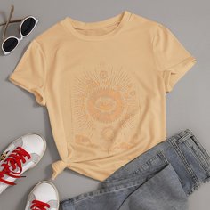 Футболка размера плюс с оригинальным принтом Shein