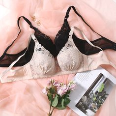 Кружевные бюстгальтеры с цветочным рисунком 2шт Shein