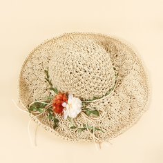 Шляпа от солнца с цветком Shein