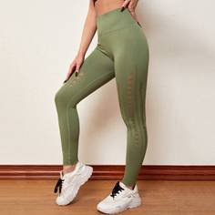 Разрезы Одноцветный Спортивные леггинсы Shein