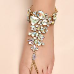 Ножной браслет со стразами Shein